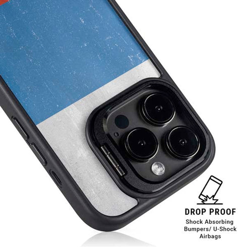 Russian Flag Distressed iPhone 14 Pro Kickstand Case